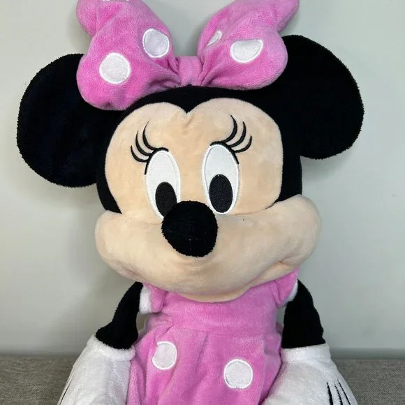 Disney Large Minnie Mouse Plush 25" Pink Polka Dots Stuffed Toy Age 2+ - Picture 3 of 14